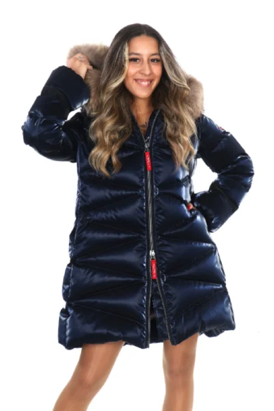 Parka Azul Marinho com Pele Dichi