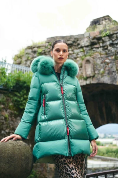 Parka Verde com Pele Dichi